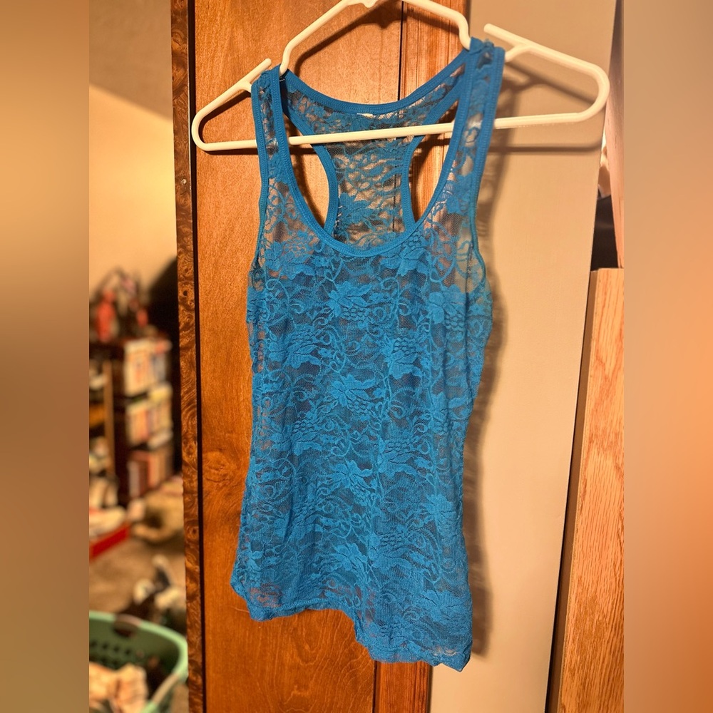 Racer back lace tank top